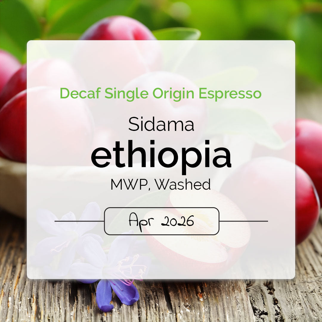 Washed MWP decaf espresso from Sidama Ethiopia