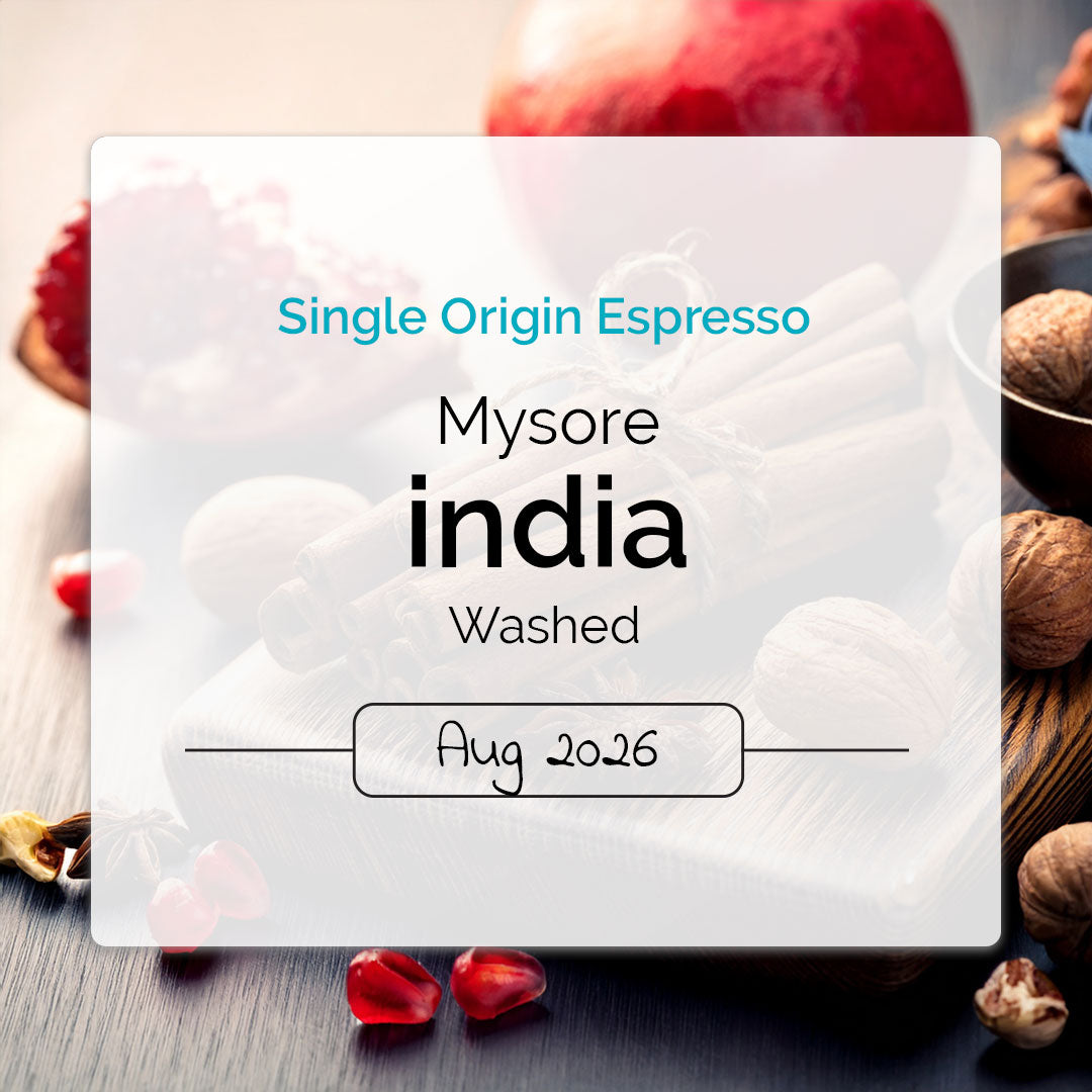 Indian Mysore Nugget Extra Bold brings intense flavors of cinnamon, pomegranate and walnut to your espresso